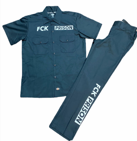 FCK PRISON Dickie’s - black or grey  *LIMITED EDITION*
