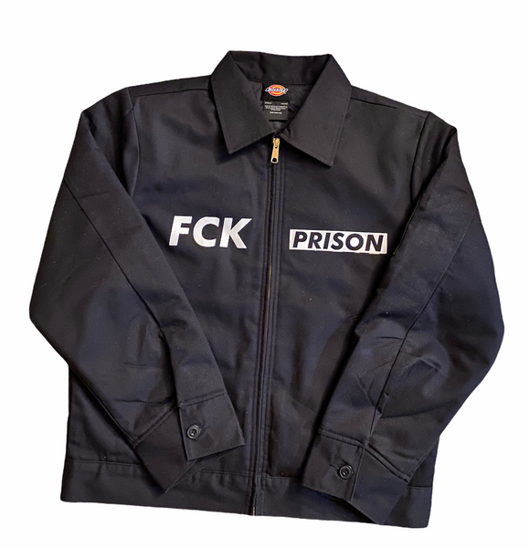 FCK PRISON Dickies Jacket - Black/White