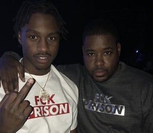 Platinum Rapper Lil TJay in Our Classic FCK Prison T-Shirt